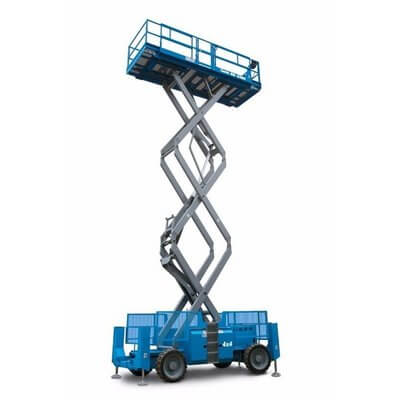 Genie GS4390 RT 14.75m Diesel Scissor Lift Hire Stow-on-the-Wold