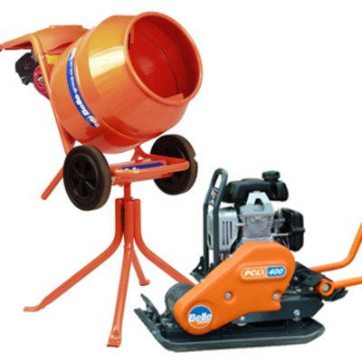 Cement Mixer & Vibrating Plate Package Hire Grangemouth