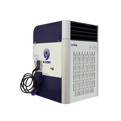 An El-Bjorn A75FT Drying Room Dehumidifier on a white background.