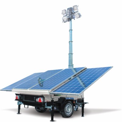 9m Road-Tow LED Solar Lighting Tower Hire Ware